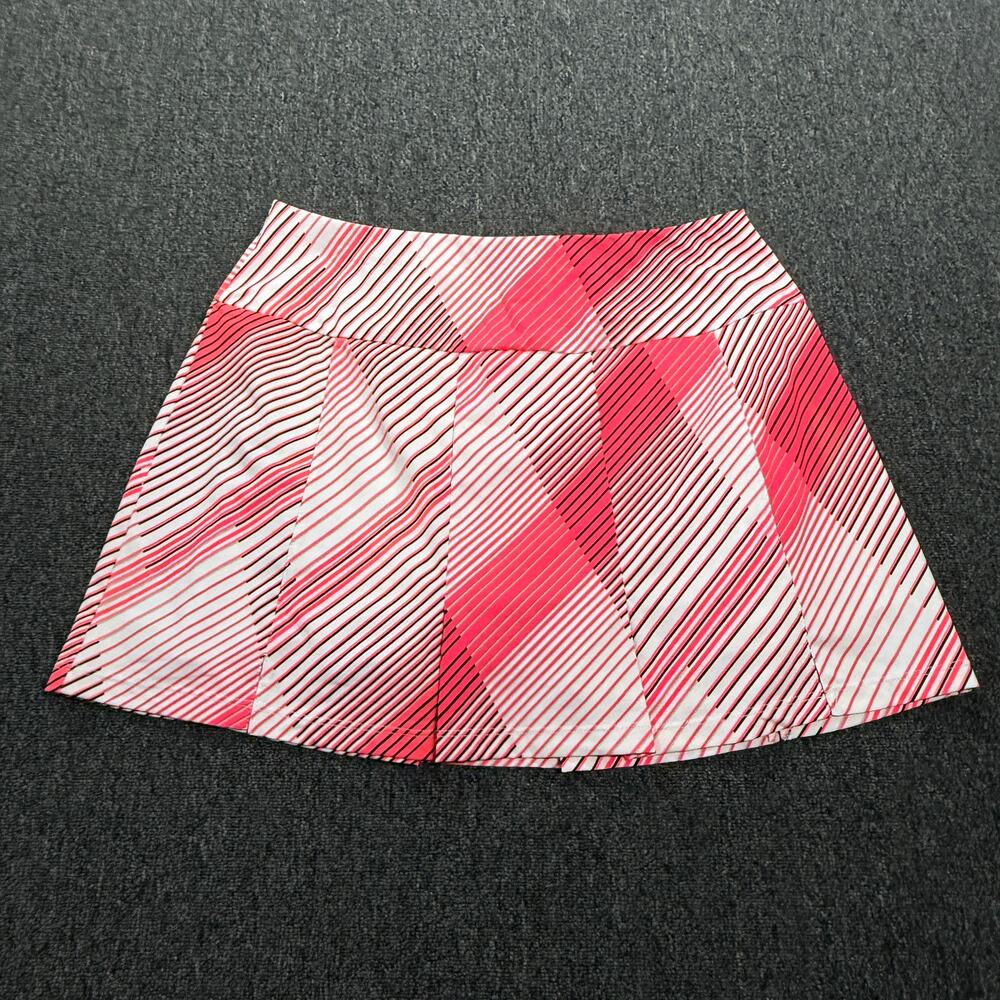 Vintage Y2k Pink White Abstract Tail Tennis Golf Skort Women's Medium